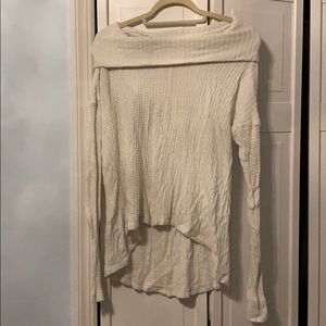Lucky Brand off the shoulder high-low Sweater